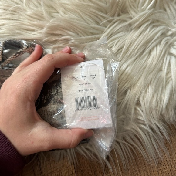 ANDIE The String Bikini Bottom In Snake - Picture 3 of 3